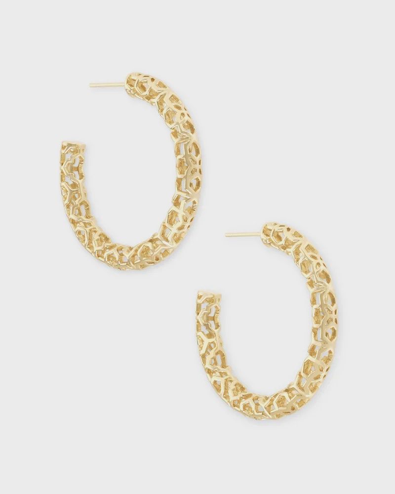 Maggie 1.5&quot; Hoop E/R-Gold Filigree