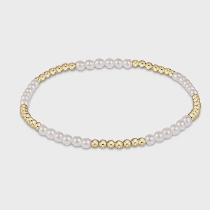 Classic Blissful 2.5mm Bead Bracelet w/3mm Pearls