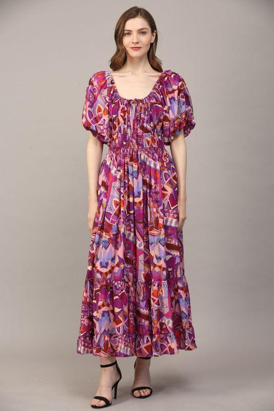 Purple Multi Maxi Dress