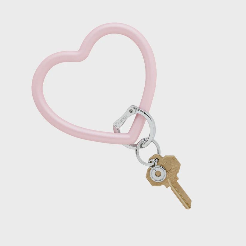 Rose Pearl Heart Keychain