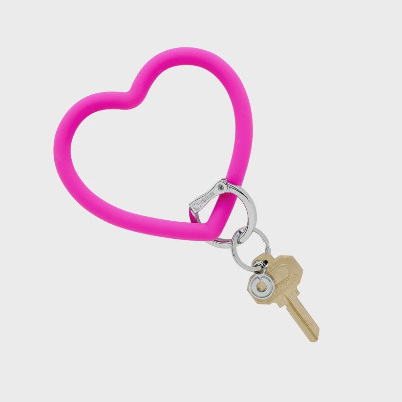 Orchid Pink Heart Keychain