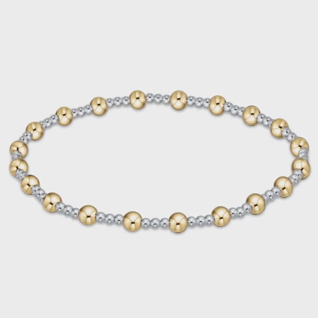 Classic Sincerity Pattern 4mm Bracelet-Mixed Metal