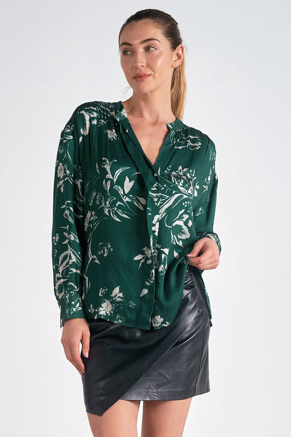 Jade Toulouse Print Top