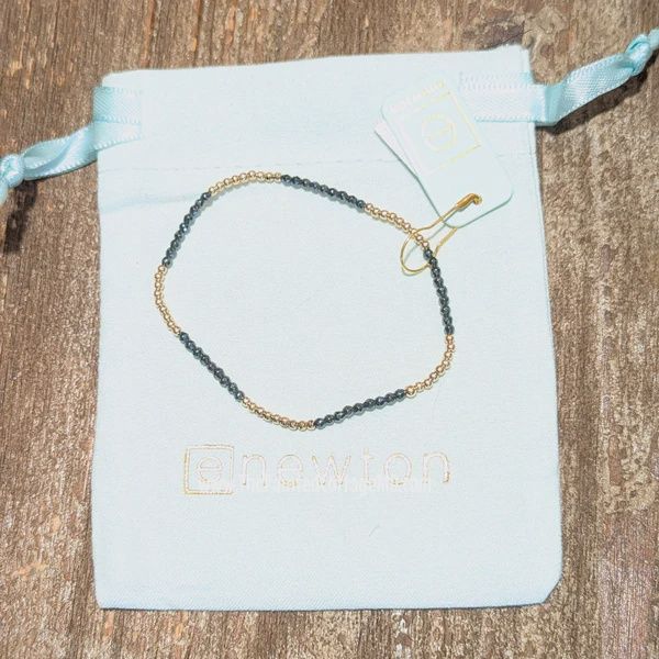 Blissful 2mm Bead Bracelet-Faceted Hematite