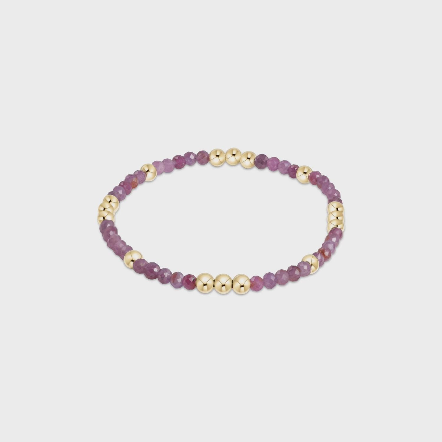Worthy 3mm Bead Bracelet-Ruby