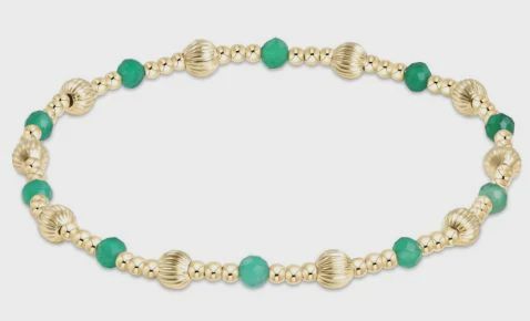 Dignity Sincerity 4mm Bead Bracelet-Green Onyx