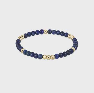Worthy 3mm Bead Bracelet-Lapis