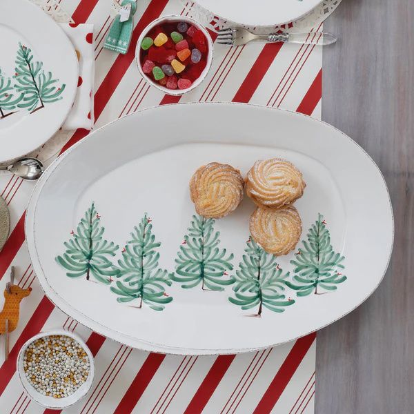 Melamine Lastra Holiday Oval Platter-Bryan