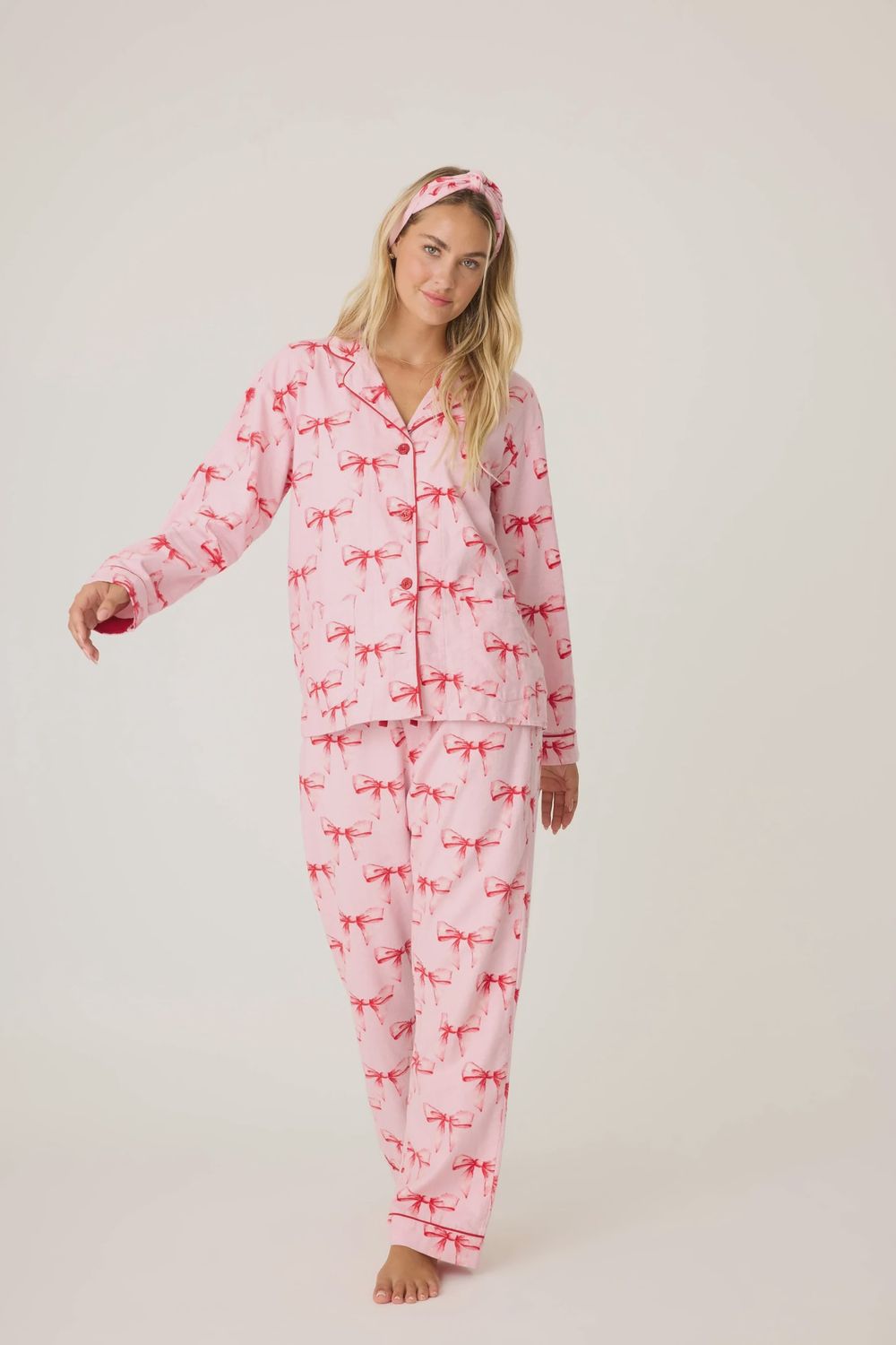 Ribbons &amp; Bows Flannel PJ Set