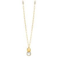 Dome Clear Gold Necklace