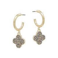 Tara Hematite Gold Earring