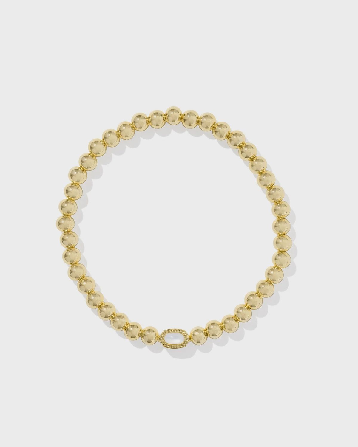 Mini Elaina Stretch Bracelet Gold Ivory MOP