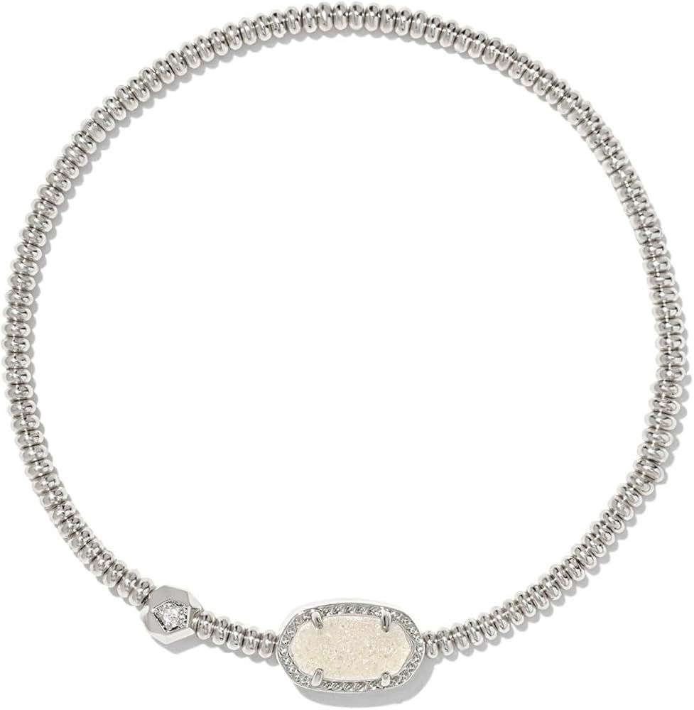 Grayson Stretch Bracelet Rhodium Iridescent Drusy