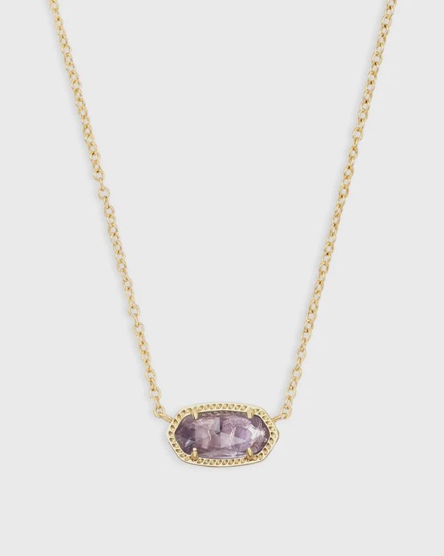 Elisa Necklace Gold Purple Amethyst