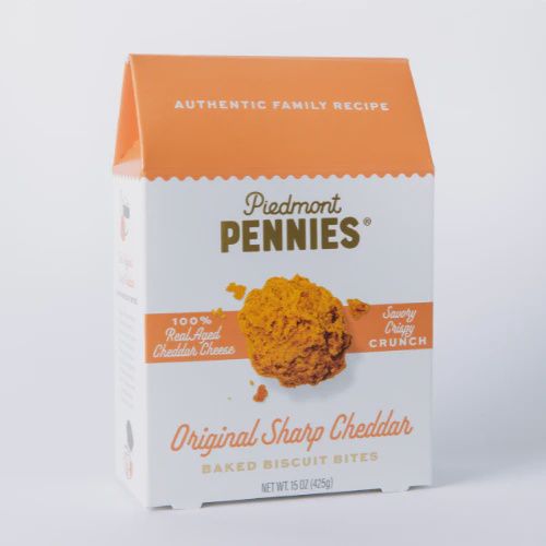 Piedmont Pennies Cheddar, FLAVOR: Cheddar