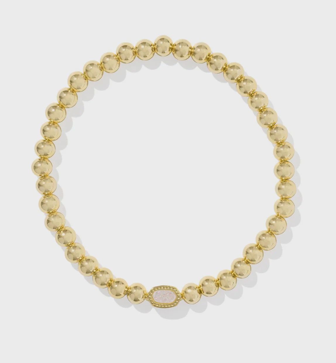 Mini Elaina Stretch Bracelet-Gold Iridescent Drusy