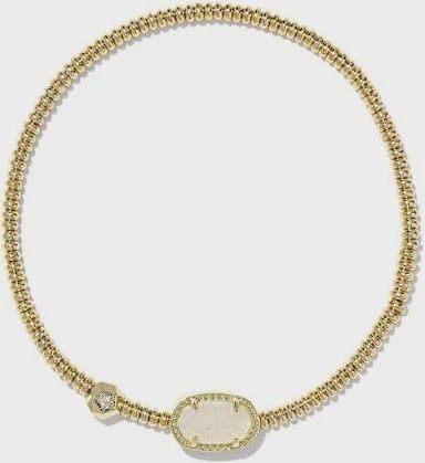 Grayson Stretch Bracelet-Gold Ivory MOP