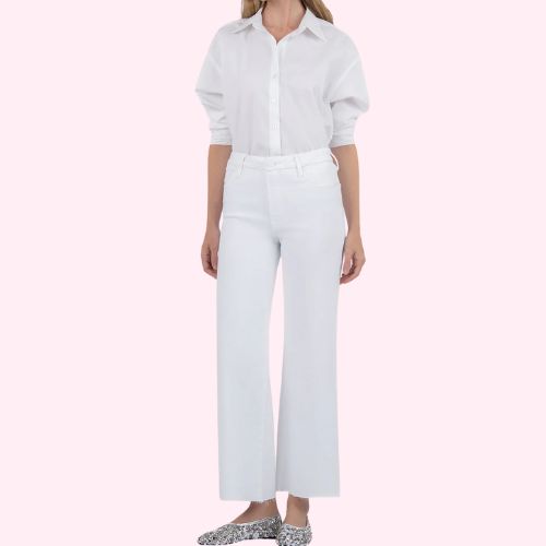 Meg HR FAB AB Wide Leg-Optic White