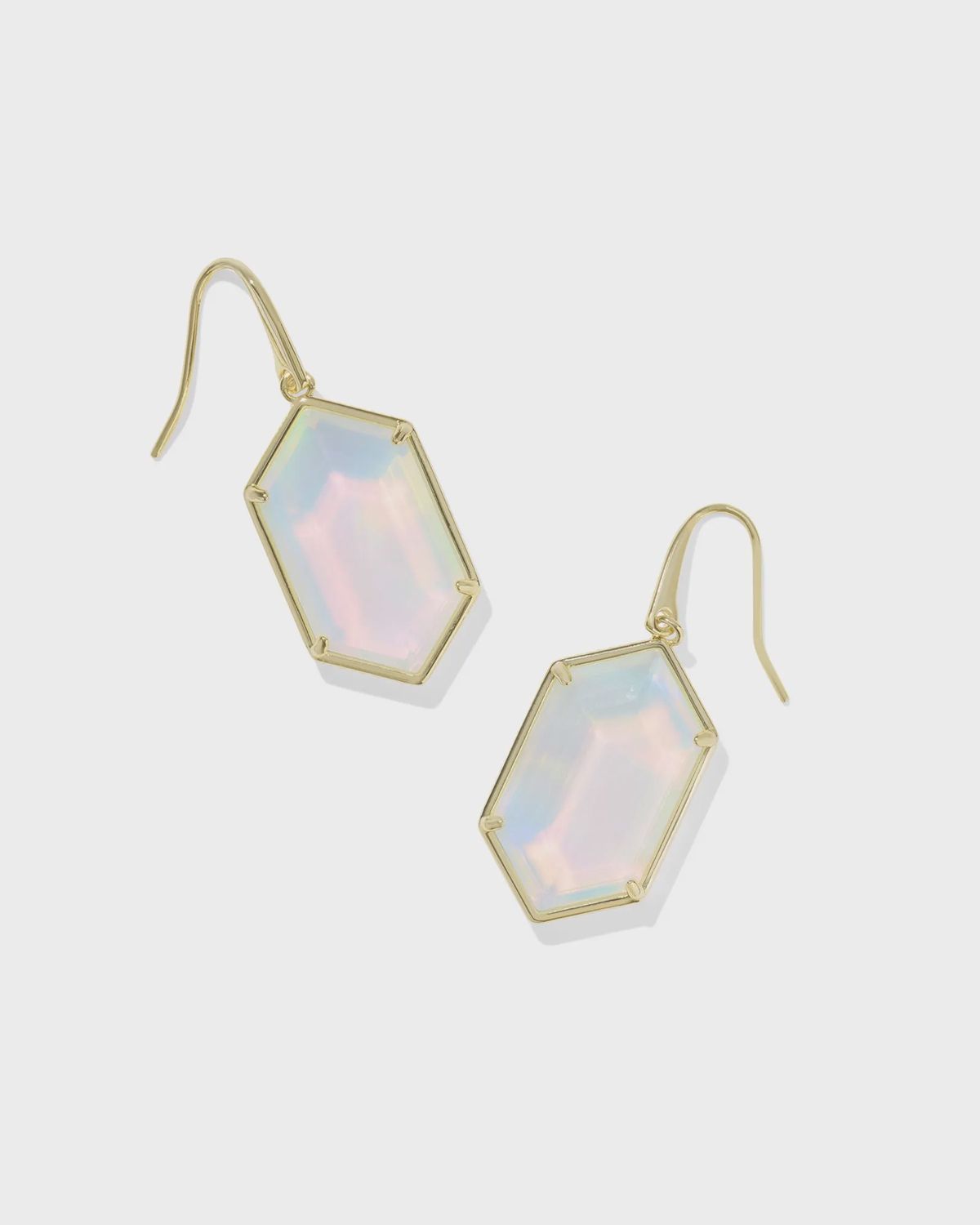 Hallie Gold Drop E/R-Opalite Illusion