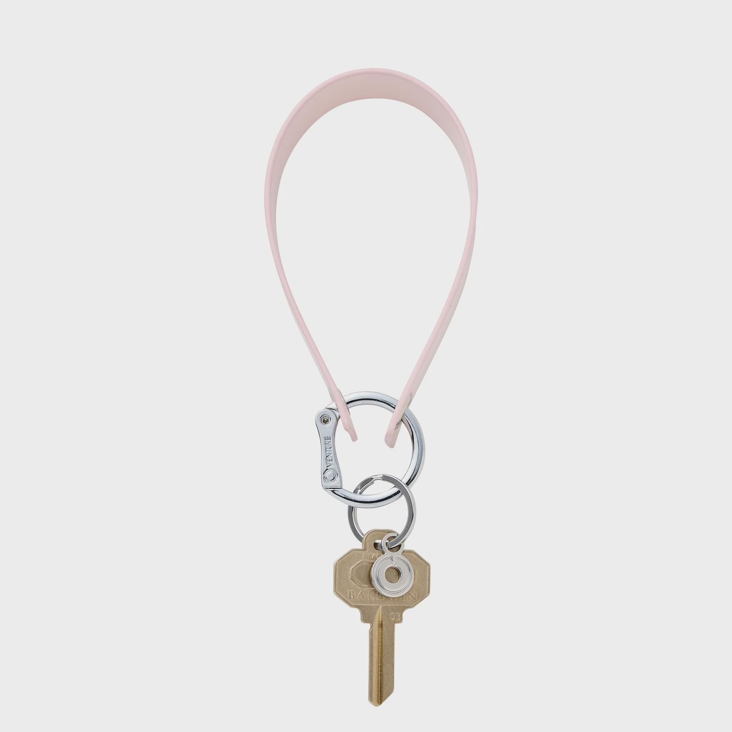 Wristlet Keychain-Pink Leather Loop