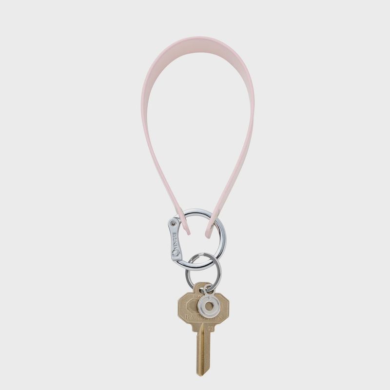 Wristlet Keychain-Pink Leather Loop