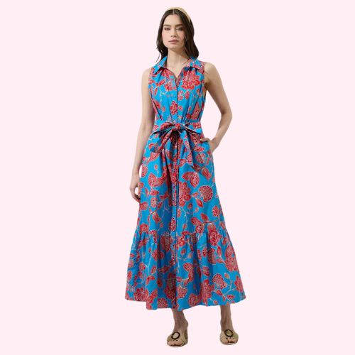 Ripon Floral Collared Maxi Dress