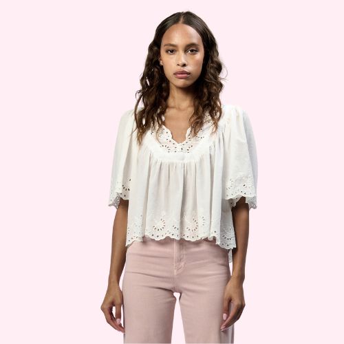 LANIA WHITE EYELET