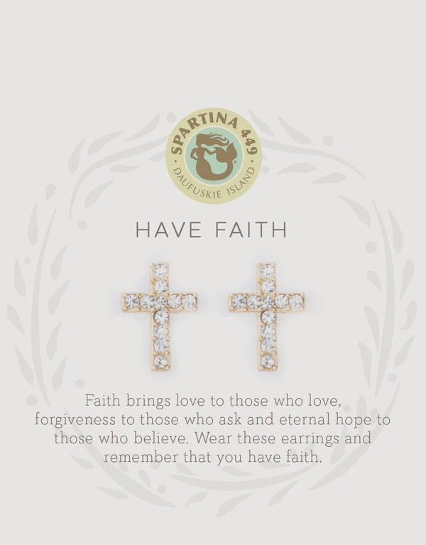 Have Faith/Cross Stud Earrings