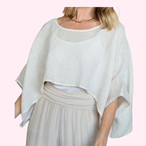 Lana Linen Topper O/S