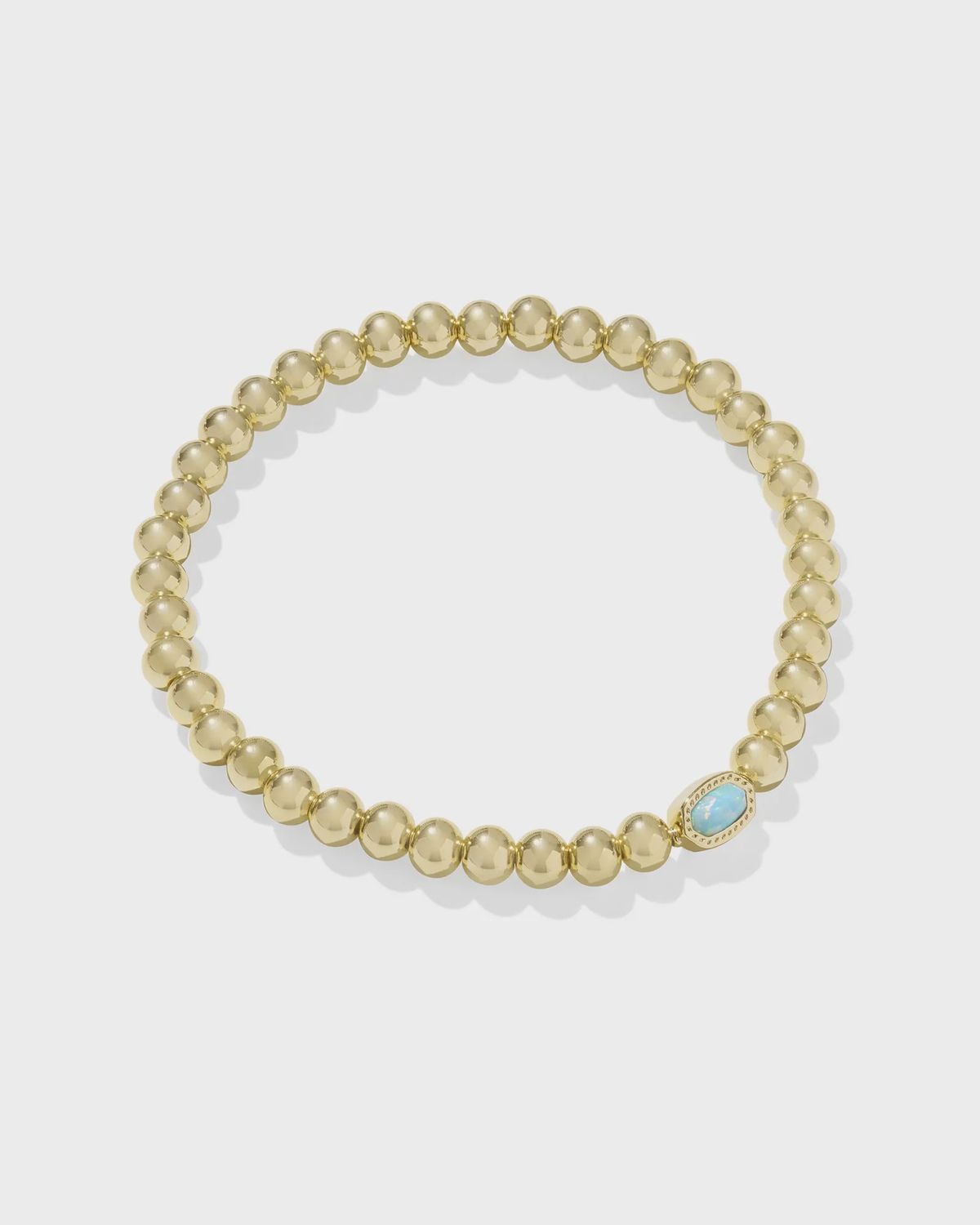 Mini Elaina Stretch Bracelet Lt Teal Opal