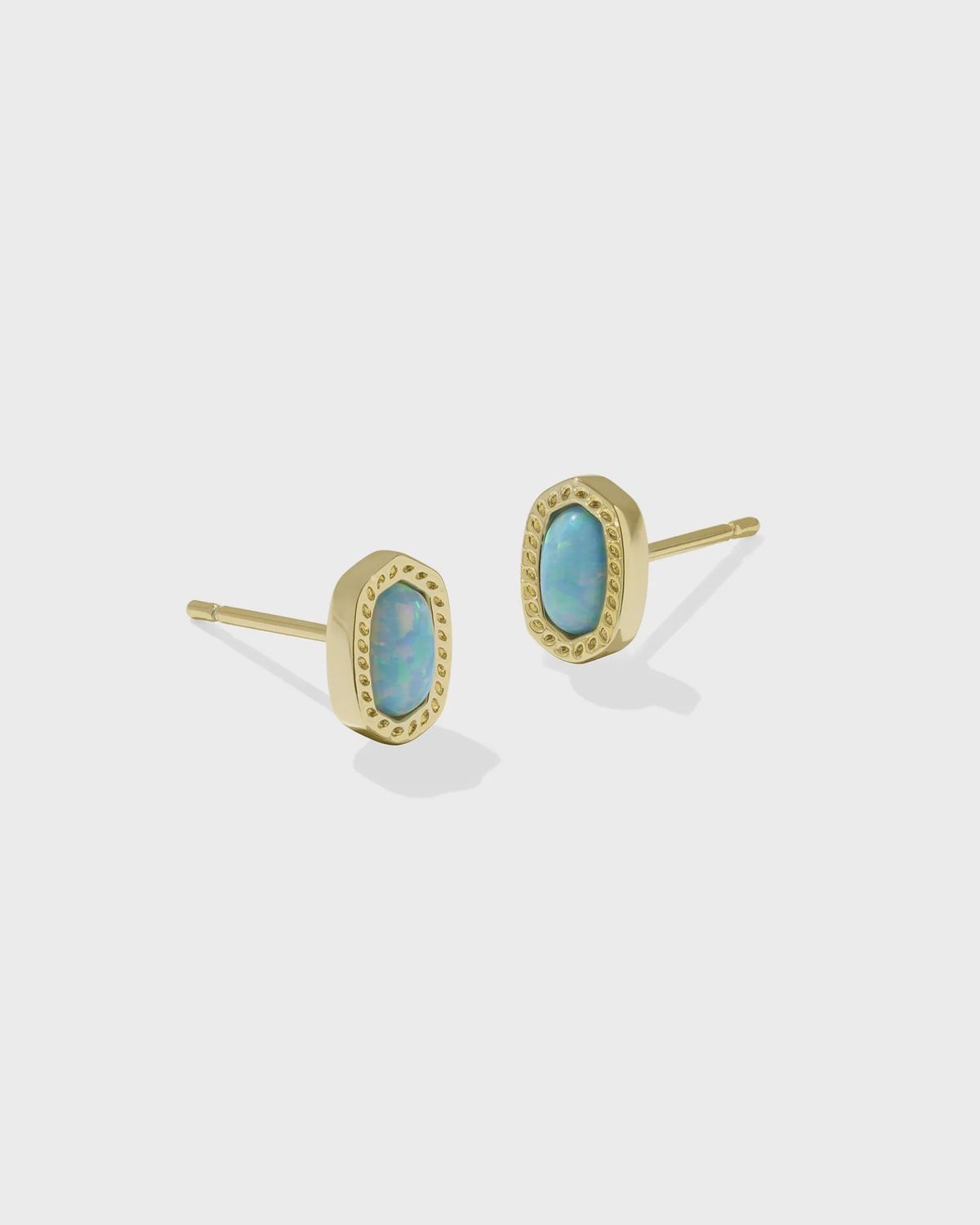 Mini Ellie Stud Earring Lt Teal Opal