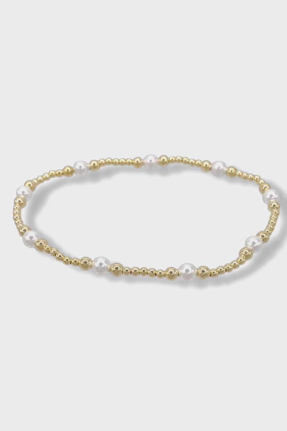 Classic Purpose Pattern 4mm Bead Bracelet-Pearl
