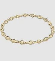 Classic Gold Sincerity  Pattern 4mm Bead Bracelet-Pearl