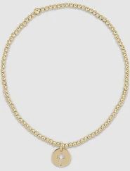 Classic Gold 2mm Bead Bracelet-Inspire Small Gold Charm