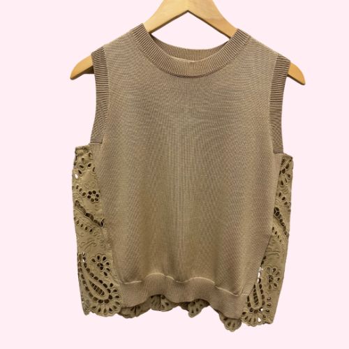 Khaki Sleeveless Sweater