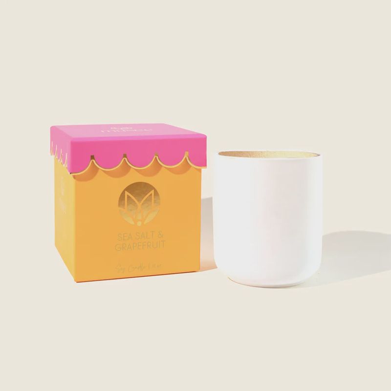 Scalloped Box Soy Candle