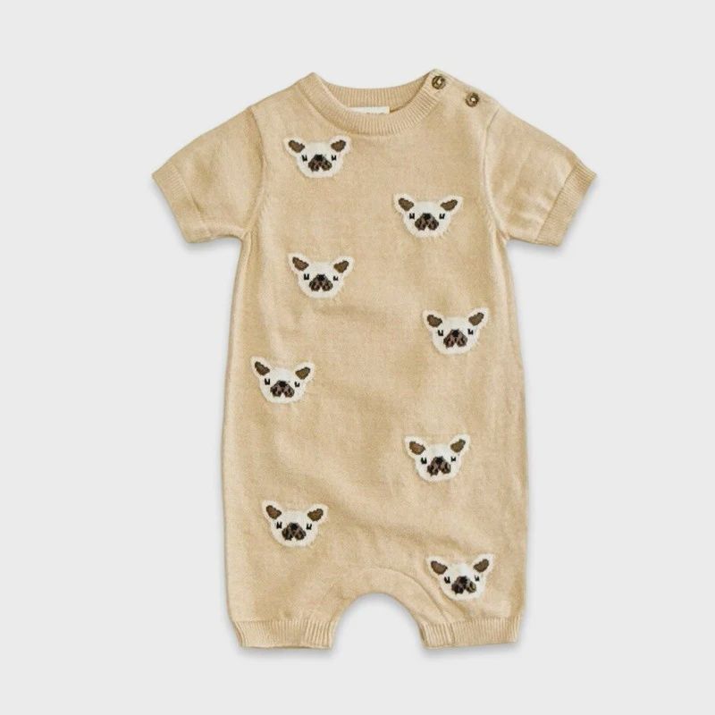 KNIT BABY ROMPER 3-6M
