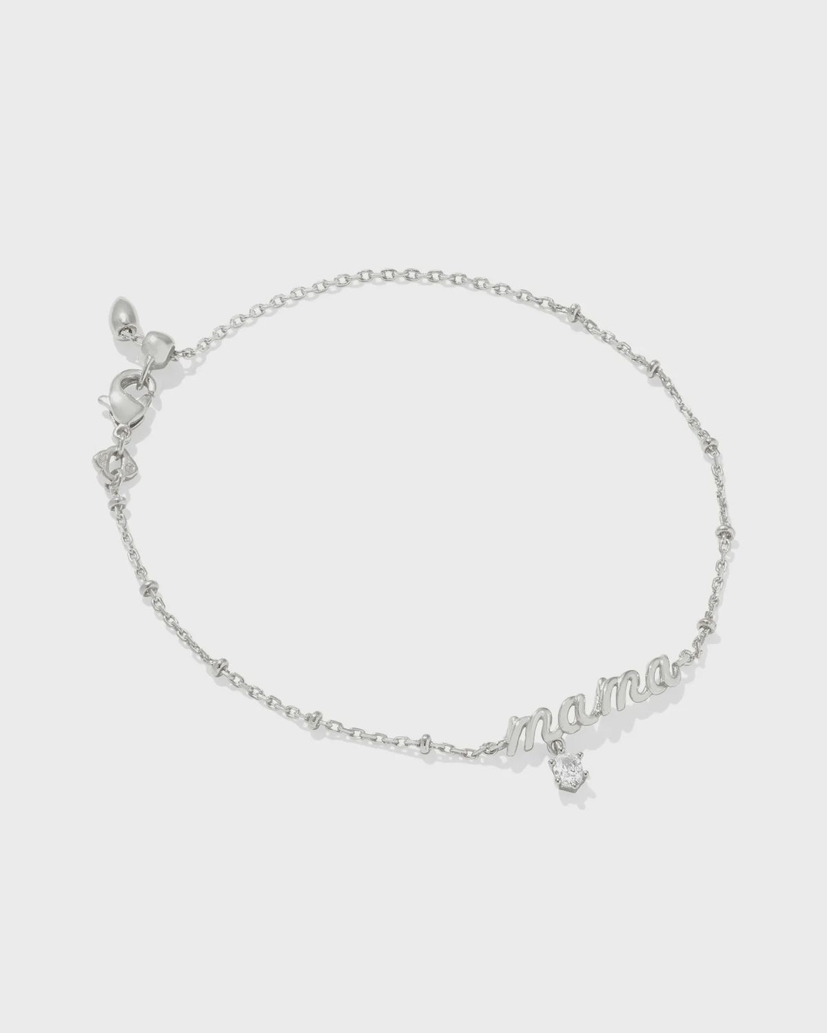 Mama Crystal Rhodium Bracelet