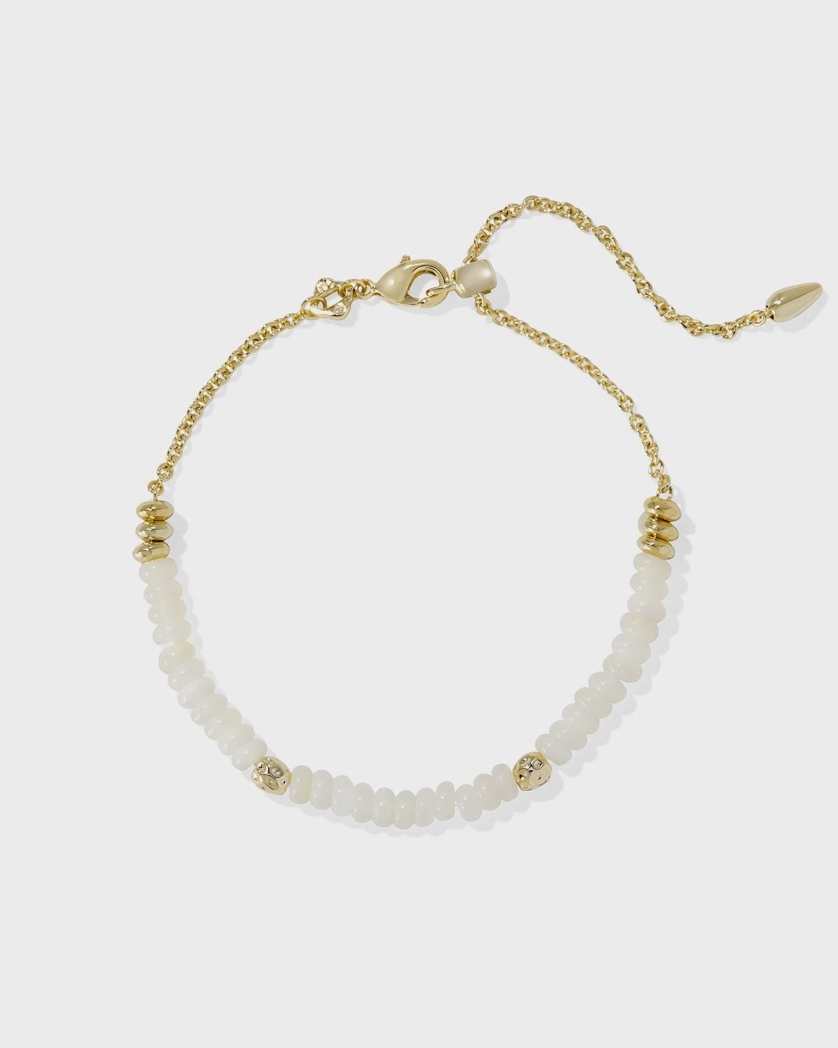 Deliah Gold Chain Bracelet-Ivory MOP