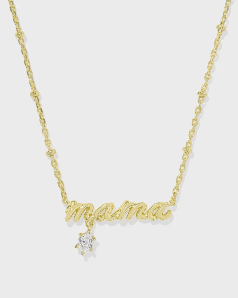 Mama Crystal Gold Necklace