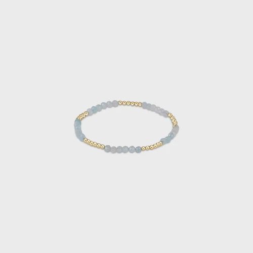 Blissful Pattern 2.5mm Bead Bracelet-Aquamarine