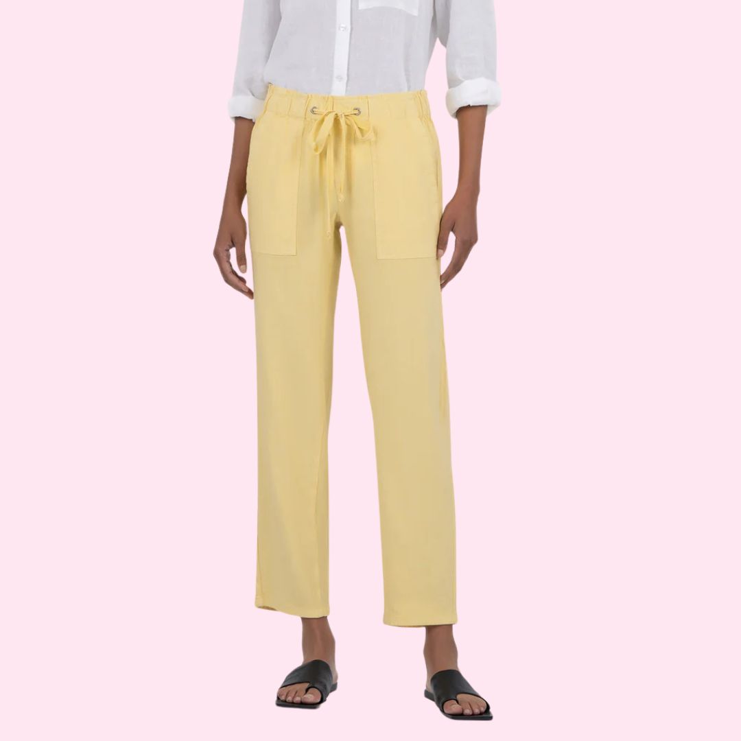 Rosale Drawstring Pants-Daffodil