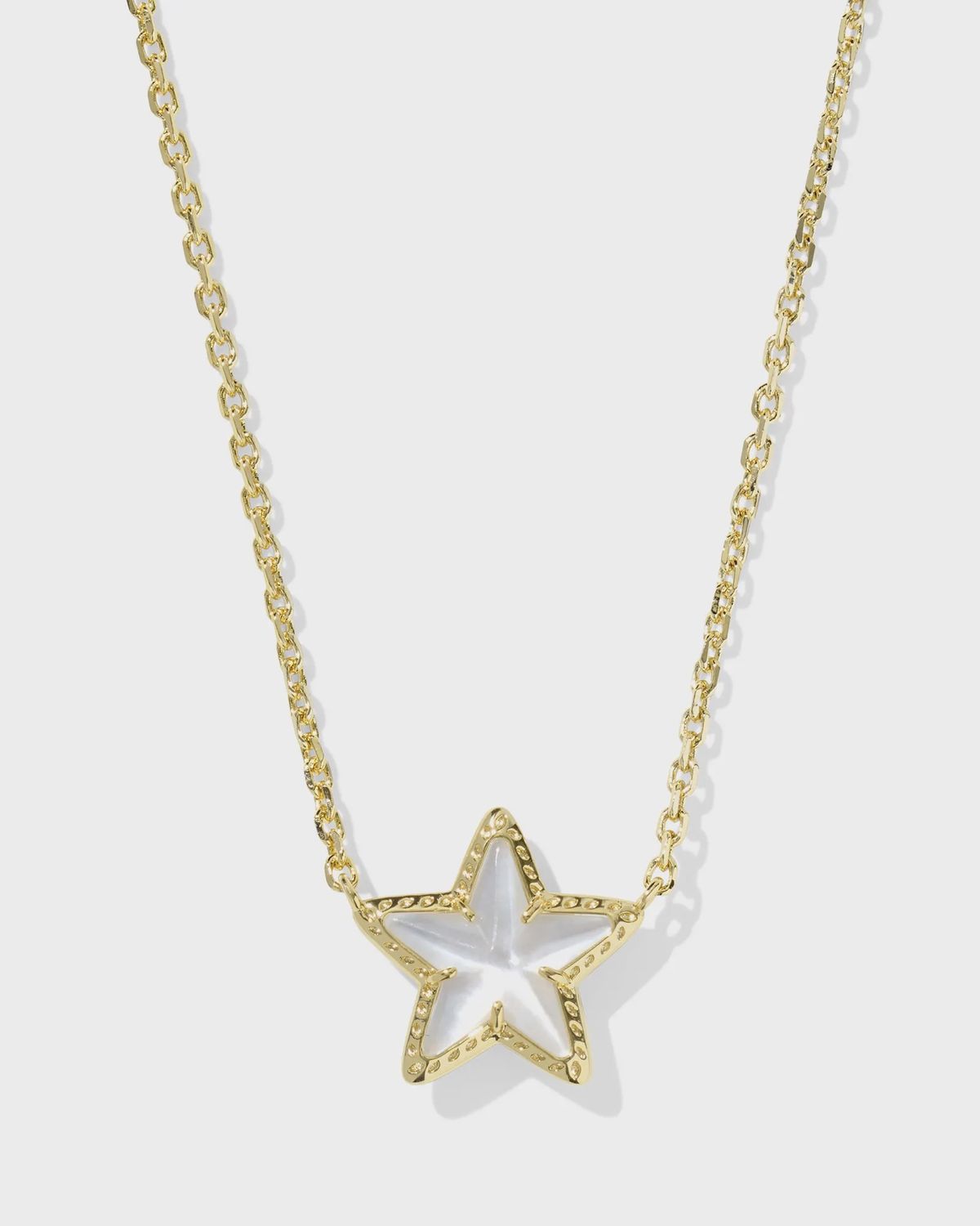 Cassidy Short Pendant Necklace-Gold Ivory MOP