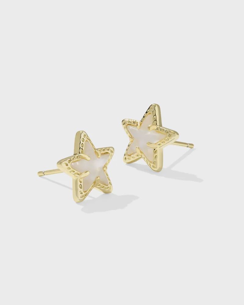Cassidy Stud Earring Gold Ivory MOP