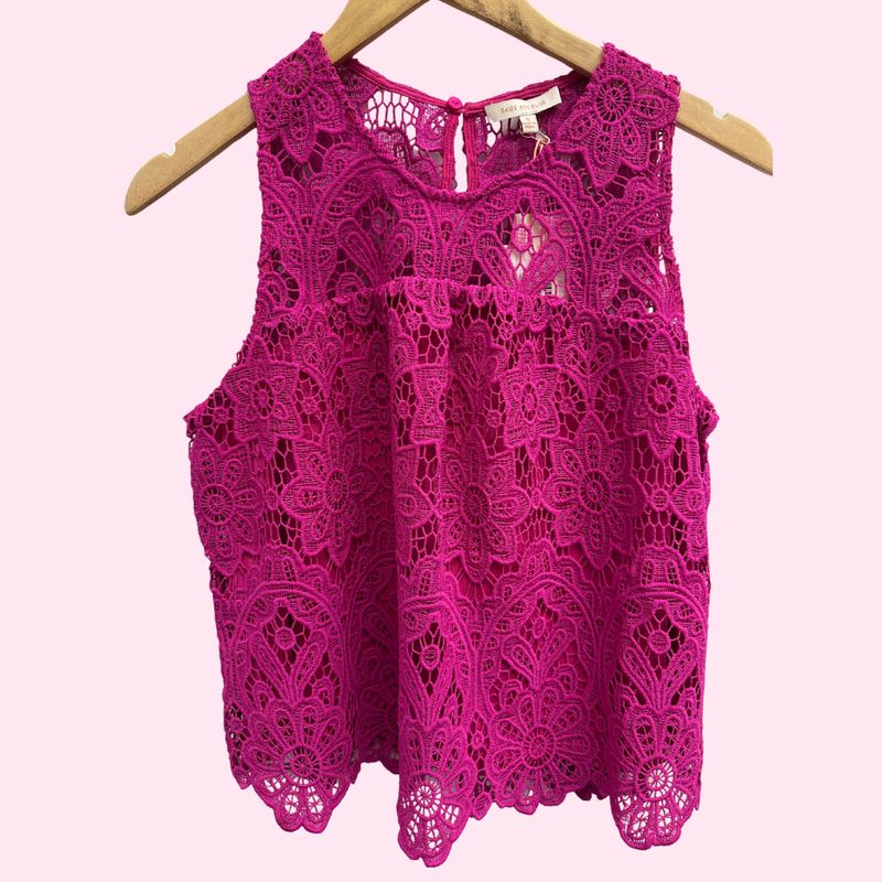Pink Lace Top