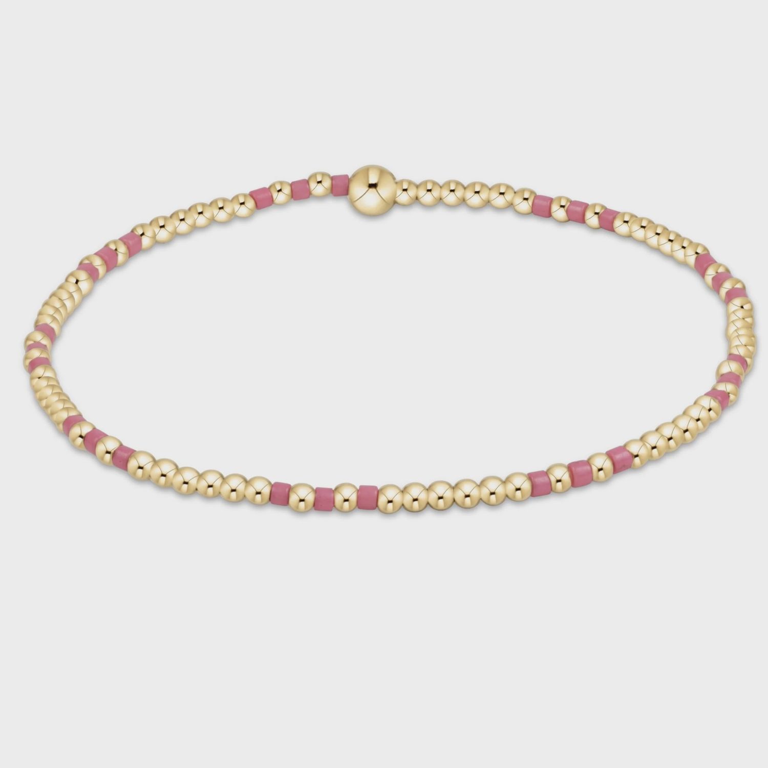 Hope Joy 2mm Bead Bracelet-Bright Pink