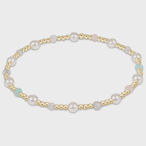 Pearl Sincerity 4mm Bead Bracelet-Aquamarine