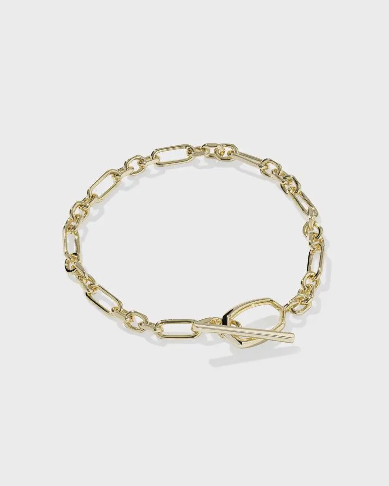 Sylvia Metal Link Chain Bracelet-Gold