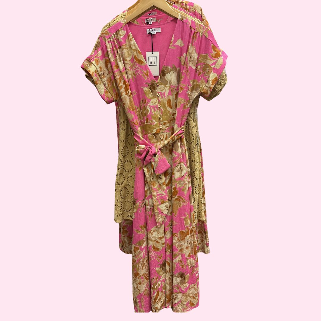 SHORT SLEEVE FLOWER DRESS