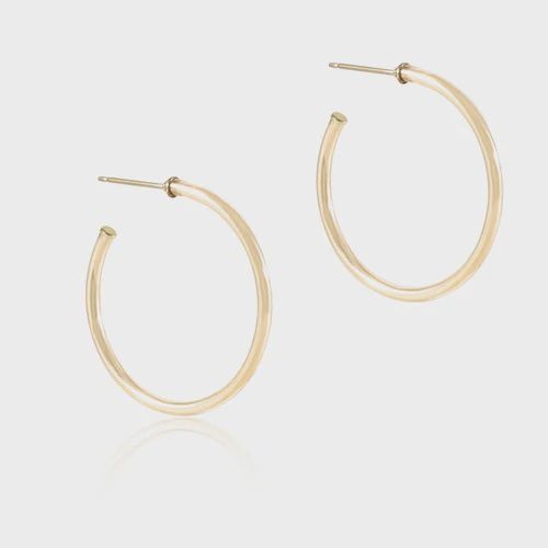 Round 2mm Gold 1.25&quot; Post Hoop-Smooth
